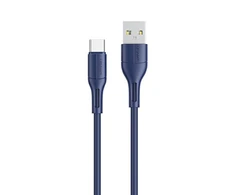 USAMS Kabelis U68 USB-C 2A Fast Charge 1m mėlynos spalvos SJ501USB03 (US-SJ501)