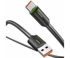 USAMS Kabelis USB-C 3A YU Series 1mUSB-C/USB-C juodos spalvos/juodos spalvos SJ732USB01 (US-SJ732 )