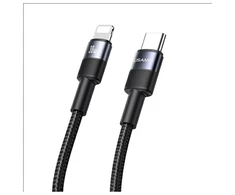 USAMS Kabelis USB-C į Lightning 30W 1.2m aliuminio lydinio duomenų kabelis SY serijos SJ729USB01 (US-SJ729)