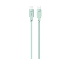 USAMS Kabelis USB-C į Lightning 20W 1,2mPD Fast Charging Lithe Series žalios spalvos SJ566USB04 (US-SJ566)