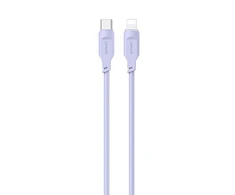 USAMS Kabelis USB-C į Lightning 20W 1,2mPD Fast Charging Lithe Series violetinės spalvos SJ566USB03 (US-SJ566)