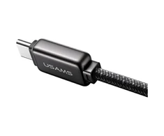 USAMS Kabelis USB-C į USB-C 100W 1.2m cinko lydinio greito įkrovimo duomenų kabelis Meteor Series SJ744USB02 (US-SJ744)