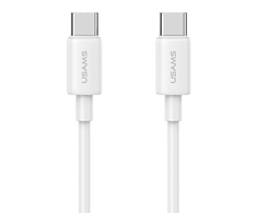 USAMS Kabelis USB-C į USB-C 60W 1m Fast Charging YD Series baltos spalvos SJ711USB02 (US-SJ711)