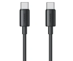 USAMS Kabelis USB-C į USB-C 60W 1m Fast Charging YD Series juodos spalvos SJ711USB01(US-SJ711)
