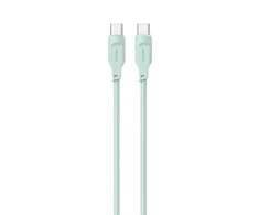 USAMS kabelis USB-C į USB-C 100W 1,2mPort Ekranas Fast Charging Lithe Series žalios spalvos SJ567USB04 (US-SJ567)
