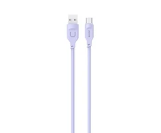 USAMS kabelis USB-C 6A 1,2mPort Ekranas Fast Charging Lithe Series violetinės spalvos SJ568USB03 (US-SJ568)