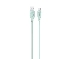 USAMS kabelis USB-C 6A 1,2mPort Ekranas Fast charging Lithe Series žalios spalvos SJ568USB04 (US-SJ568)
