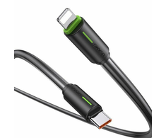 USAMS Kabelis USB-C/Lightning 1m SJ735 30W juodos spalvos YU Series SJ735USB01 (US-SJ735)