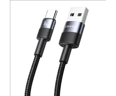 USAMS Kabelis USB į USB-C 3A 1,2 m greito įkrovimo nešvarumai SJ718USBSG01 (US-SJ718)