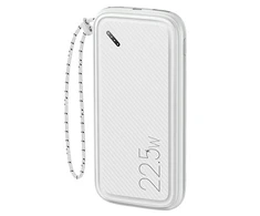 Powerbank 10000mAh PB56 22.5W 2xUSB QC3.0 + USB-C PD + Micro USB išorinė baterija Fast Charge Usams US-CD151 baltos spalvos
