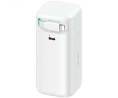 Powerbank 18000mAh PD45W su suvyniojamu kabeliu Lightning Fast Charge USAMS XMF Series 20KCD21702 (US-CD217) baltos spalvos