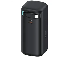 Powerbank 18000mAh PD45W Fast Charge su suvyniojamu kabeliu Lightning USAMS XMF Series 20KCD21701 (US-CD217) juodos spalvos