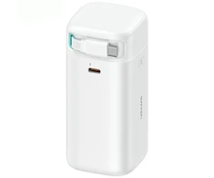 Powerbank 18000mAh PD45W su suvyniojamu kabeliu USB-C Fast Charge USAMS XMF Series 20KCD21602 (US-CD216) baltos spalvos