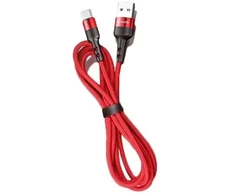 USAMS U26 CABLE MICROUSB 1M 2A FAST CHARGING Raudonas