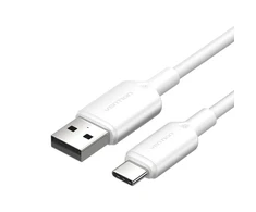 USB 2.0 A į USB-C 3A laidas Vention CTQWF 1M (balta)