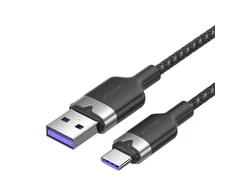 Vention USB 2.0 A į USB-C 6A ventiliacijos CTOBF 1M kabelis (juodas)