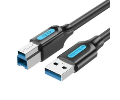 Vention USB 3.0 A–B laidas Ventiliacija COOBI 3m Juodas PVC