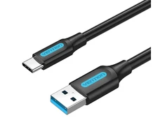 Vention USB 3.0 A į USB-C laido ventiliacija COZBH 2m juodas PVC