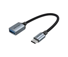 Vention USB 3.0 kištukinis USB lizdas OTG kabelis 0.15 m ventiliacija CCXHB (pilkas)