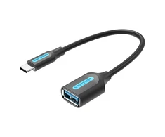„Vention“ USB 3.1 (1 kartos) C tipo kištukas į A tipo kištuką OTG kabelis, 0,15 m, juodas, PVC tipo