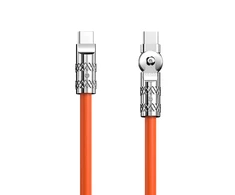USB-C į USB-C besisukantis kabelis Dudao L24CC 120W 1m (oranžinė)