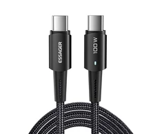 USB-C į USB-C 100 W Essager kabelis 1 m (juodas)