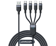 USB kabelis Joyroom S-1T4018A18, 4 in 1, 3.5A / Kabelis 1.2 m (juodas)