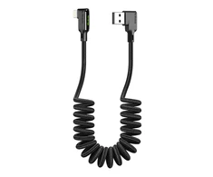 USB prie Lightning kabelis, Mcdodo CA-7300, kampinis, 1.8 m (juodas)