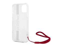 USHCP13MKSTTR U.S. Polo PC|TPU vertikalių dryžių dėklas iPhone 13 permatomas