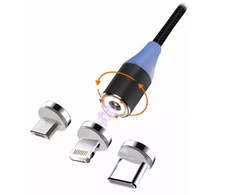 USB kabelis Msonic USB-A - Žaibas 1 m Juodas (MLU651)