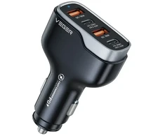 Car charger VEGER 2 x USB A + 2 x Typ C PD QC 3A 66W CC53-2A2C juodas