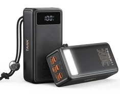 Veger Tank Boost (W5001C) Power Bank | 56,000 mAh | 130W | PD, QC | USB-A, USB-C | juodas