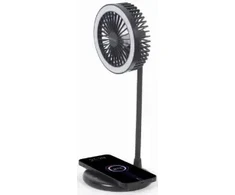 Ventiliatorius Ventilators Gembird Desktop Fan with Lamp and Wireless Charger