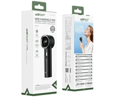 Ventiliatorius Acefast YF1 Mini Hand Fan with LED Ekranas and Free Airflow Adjustment - Juodas