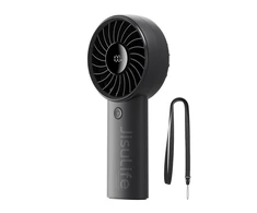 Jisulife rankinis ventiliatorius Life4 3600mAh nešiojamas USB ventiliatorius – juodos spalvos
