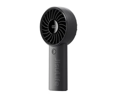 Jisulife rankinis ventiliatorius Life4 3600mAh nešiojamas USB ventiliatorius – juodos spalvos