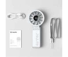 Jisulife rankinis ventiliatorius Life7 5000mAh nešiojamas USB ventiliatorius – pilkos spalvos