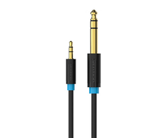 Vention BABBG 3.5 mm TRS kištukinis iki 6.35 mm kištukinis garso kabelis 1.5 m juodas