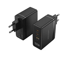 Vention FEGB0-EU 2xUSB-C 1xUSB-A 100W/100W/30W GaN tinklo įkroviklis (juodas)