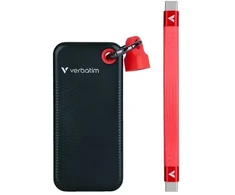 Kietasis diskas Verbatim Dysk SSD 1TB - Pakabutis do kluczy su kablem USB 3.2 gen.2 juodai-raudonas juodas-red 32192