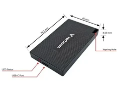 Kietasis diskas Verbatim Mini Dysk SSD 512GB USB-C 3.2 + kabelis USB-C USB-C-USB-A metalowy metal 32030