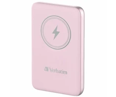 Verbatim Powerbank indukcinis / belaidis `n` Go 15W 10000mAh Wireless Magnetic rožinės spalvos 32248