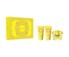 Versace Geltona Diamond rinkinys moterims (EDT, 50 ml + kūno losjonas, 50 ml + dušo želė, 50 ml)