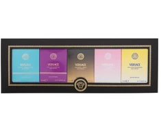 Versace Miniatures Collection EDT rinkinys moterims (EDT Geltona Diamond 5 ml + EDT Bright Crystal 5 ml + EDT Crystal Noir 5 ml + EDP Dylan Violetinė 5 ml + EDT Dylan Turquoise 5 ml)