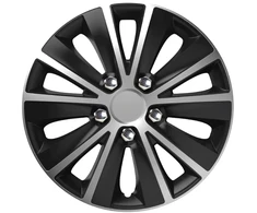 Versaco Ratų gaubtas 1 vnt. Rapide NC, juodas ir sidabrinis su chromuotais varžtais 15“