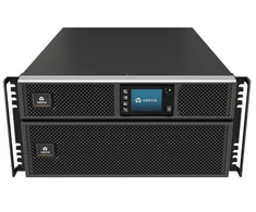 Emerson Electric „Vertiv Liebert GXT5“ dvigubos internetinės konversijos nepertraukiamo maitinimo šaltinis (UPS) – 5000 VA / 5000 W | 230 V | Su stovo montavimo rinkiniu ir „Intellislot RDU101“ ryšio plokšte | GXT5-5000IRT5UXLN, dvigubos konversijos (internetinis), 5 kVA, 5000 W, grynas sinusas, 176 V, 288 V