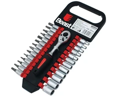 Galvučių komplektas Beast 1/4 colio, 4-13mm, 27 dalys