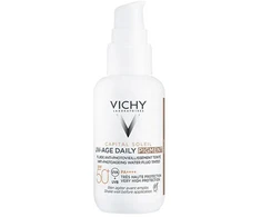 Vichy Capital Soleil UV-Age Daily Vanduo Fluid Medium SPF 50+ apsauginis veido fluidas su atspalviu, 40 ml