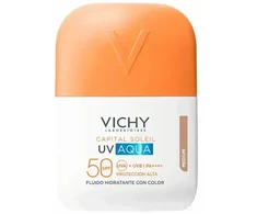 Vichy Capital Soleil UV Aqua drėkinamasis fluidas su tonuotu SPF50+, 50 ml, vidutinio dydžio