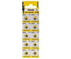 Vinnic AG1 | LR60 | SR621W | 164 | GP64A | 364 | Alkaline 1.5V Batteries (10pcs)